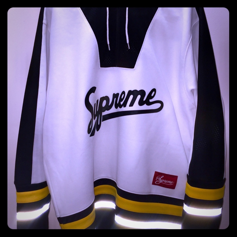 SUPREME 3M Reflective Hockey Hoodie